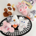 Squeak Long Tailed Cat Plush Keychain Cute Soft Stuffed Cat Keyring Bag Ornaments Kawaii Cat Plush Doll Keyring Huiye. 