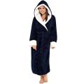 Autumn Winter Warm Robes Bathrobe Women Plush Lengthened Shawl Bathrobe Home Clothes Long Sleeved Robe Coat Peignoir Femme.
