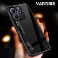 Vantime for Realme C63 / C61 4G Case Gradient Phone Back Hard Glass Cover. 