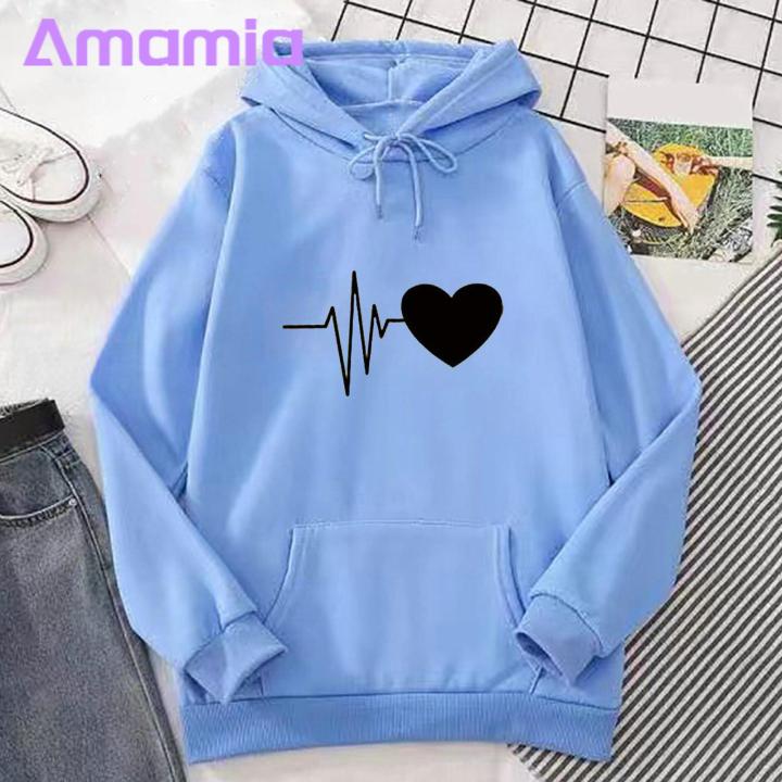 Couple%20Hoodie%20Cozy%20Heart%20Print%20Hoodie%20for%20Fall/winter%20Unisex%20Drawstring%20Pullover%20with%20Big%20Pocket%20Women%20Loose%20Hoodie%20-%20Image%206