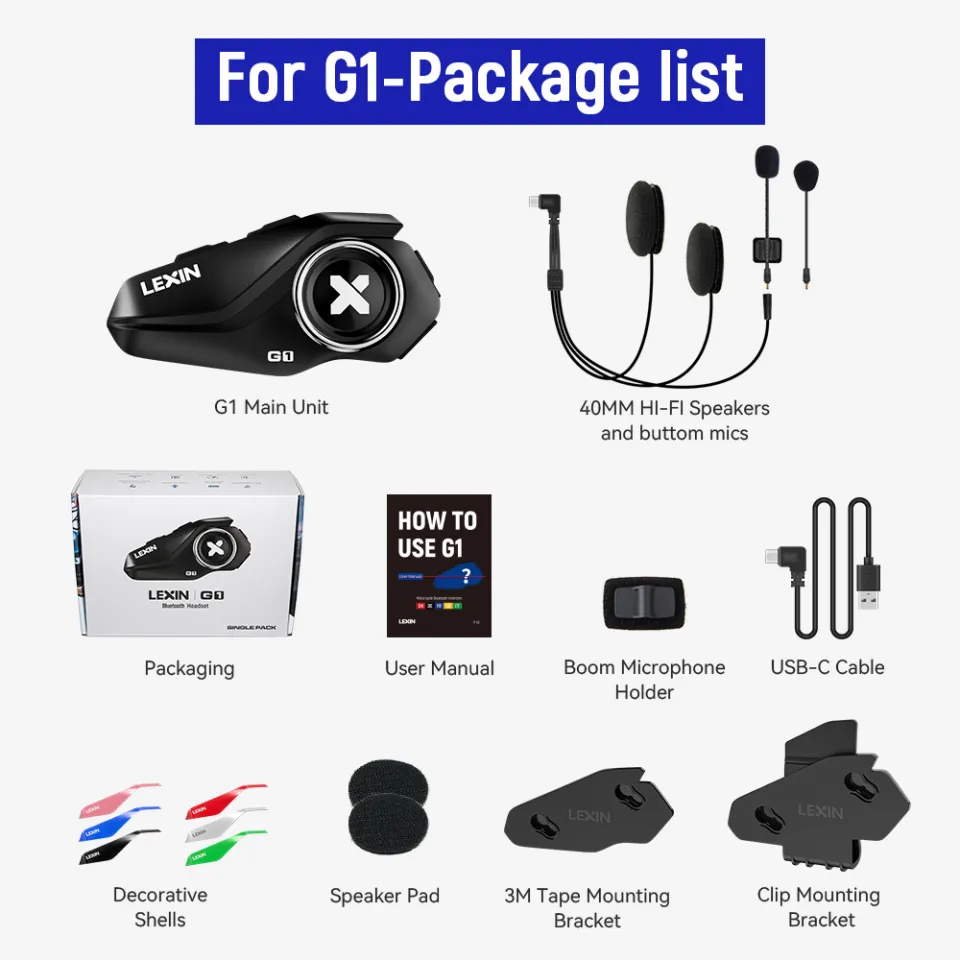 LEXIN G16 Motorcycle Bluetooth Headset With Bangladesh