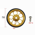 2X Folding Bike Easy Wheel for Aluminum Alloy Easywheel Ultralight Sealed Bearing Push Wheels ,Black. 