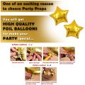 Birthday Decoration Combo Pack With Banner, Foil Curtains, Balloons, Star Foil, Confetti Balloons, Balloon Pumper, Balloons Arc and Glue Dot. 