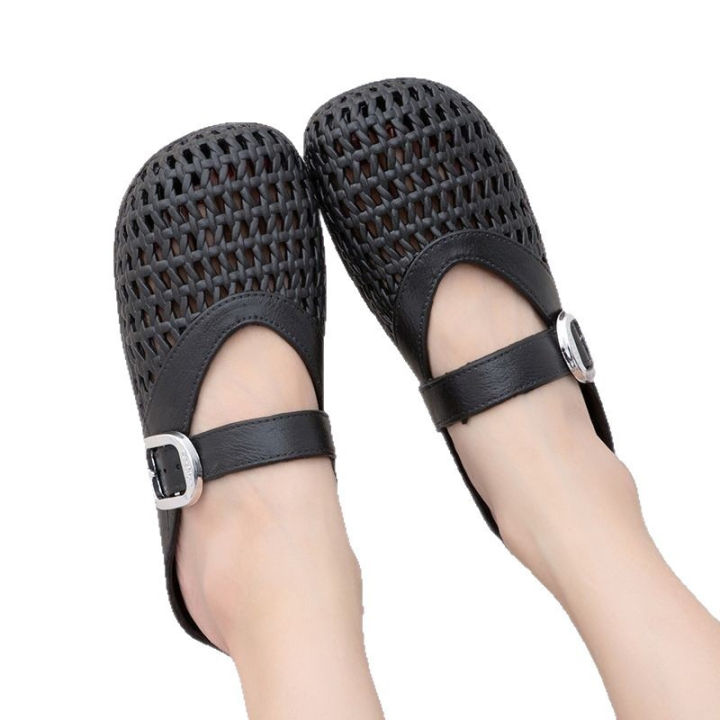 Women's%20Summer%20Slip-On%20Sandals%20Red%20All-Match%20Flat%20Shoes%20Women%20New%20Fashion%20Fur%20for%20Slippers%20-%20Image%205