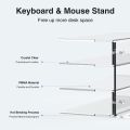 3-Tier Acrylic Keyboard Mouse Storage Rack Keyboard Display Stand Gaming Keyboard Plate Holder Stand Mouse Desktop Organizer.