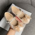 Girls princess shoes spring autumn 2023 new children's soft soled red leather shoes baby girl shoes bow single shoes. 