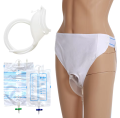 Silicone urine collector reusable portable urinal collection pants for home care with 2 bags of catheter.