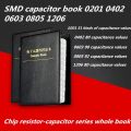 SMD capacitor book 0201 0402 0603 0805 1206 SMD capacitor package sample package sample book model label is clear. 