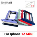For iPhone 12/12 Mini, iPhone 12 Pro/12 Pro Max Single / Dual Nano Sim Card Tray Holder Sim Adaptor With Free Sim Ejector Pin Replacement Part.