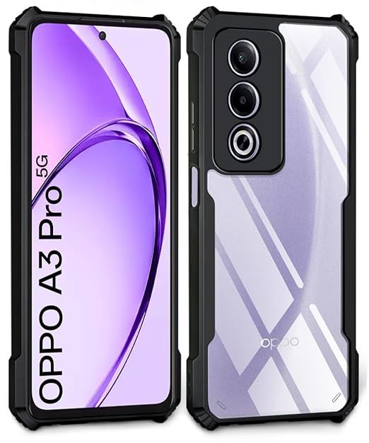OPPO A3 PRO 5G Protective Black Border Crystal Clear Xundd Mobile Back Case Cover.