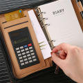 A6 Notebook With Zipper Sketchbook With Ring Binder A6 Loose Leaf Notebook PU Leather Notebook Zipper Bag Notebook. 