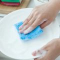 4pcs Double Sided Kitchen Cleaning Sponge Kitchen Clean Cloth Dishwashing Sponge Decontamination Pot Bowl Clean Bathroom Accessories-Multicolor-Tarkata BD. 