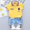 Kids Sets Boys Clothes Summer New Children Short Sleeved Polo T Shirt + Shorts Two-piece Set Casual Boys Clothing Sports Suit. 