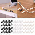 16pcs Self Adhesive Cable Clips Organizer USB Mobile Data Charger Cable Wire Holder Clamp Cord Management Wire Winder Buckle Clips Ties Fixer Fastener. 