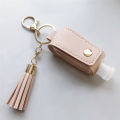 Tassel Hand Sanitizer Compact Leather 30ML Keychain Holder Flip Travel Bottle For On The Go Traveling Outdoor Activities Use.
