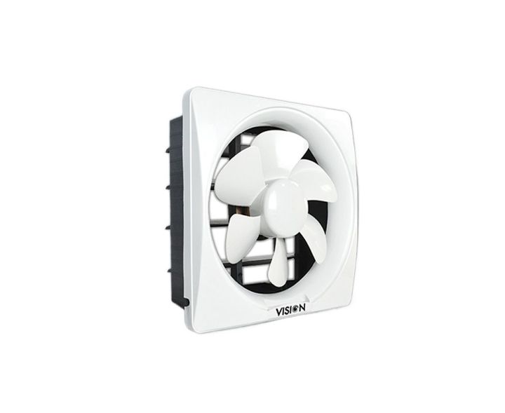 VISION CLICK Exhaust Wall Fan 6 Inch White PVC Plastic