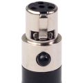 2X XLR Mini 3 Pin Male to 4 Pin Female Audio Adapter Plug Connector Hi-Fi Signal Converter Adapter for Mic Speaker. 