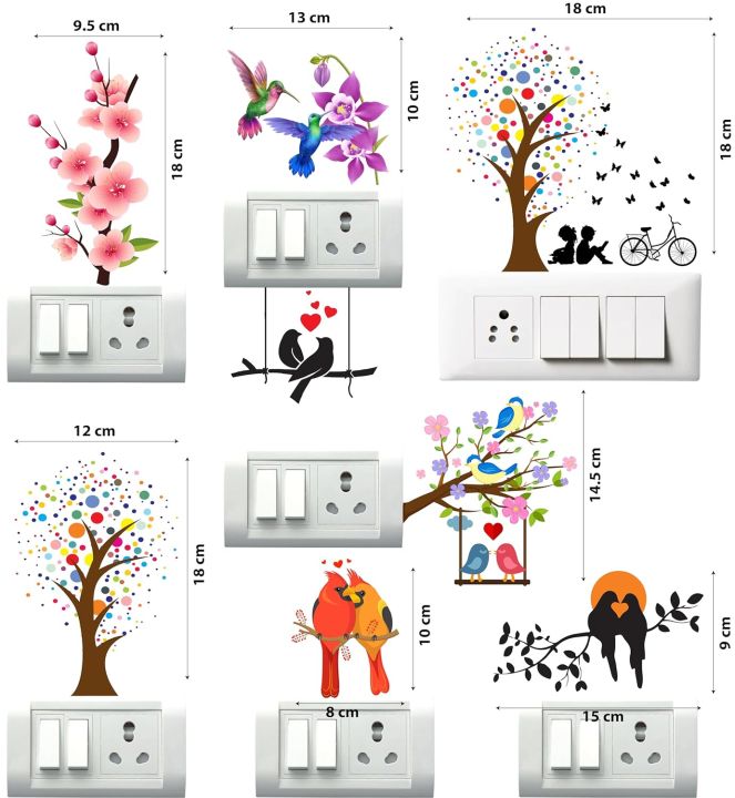 Switch%20Board%20Sticker%20Floral%20Stickers%20Wall%20Stickers%20Light%20Switch%20Sticker%20Multi%20Design%20-%20Pack%20of%201%20(8%20Stickers)%20-%20Image%202