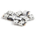 10pcs Vertical Micro USB 5pin Female Seat 180° Flat Mouth Without Curling Side Encounter. 