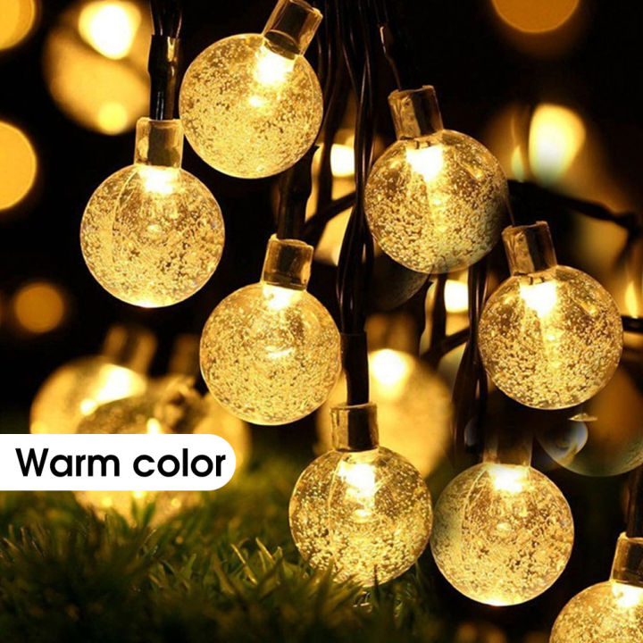 Solar%20String%20Lights,Outdoor%20Multicolor%20Crystal%20Globe%20Bulbs%20Waterproof%20Fairy%20Lights%20with%208%20Lighting%20Modes,Decoration%20for%20Yard--Warm--22m%20200LEDS%20-%20Image%202