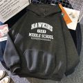 Brand stranger things 1983 Print Hoody Men Harajuku Soft Sweatshirt Fashion Warm Hooded Autumn Fleece Casual Sportswear.