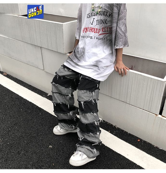 Tassel%20Pants%20Men's%20Fashion%20Brand%20Pendant%20Wide%20Leg%20Hip%20Hop%20Lazy%20Wind%20Jeans%20Couple's%20Pants%20Loose%20Jeans%20Men%20-%20Image%204