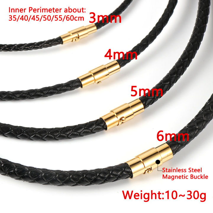 Nabest%20Custom%20Size%20Wholesale%20Bulk%20Simple%203/4/5/6mm%20Thin%20Black%20Necklace%20Leather%20Necklace%20For%20Men%20Cord%20Chain%20Necklace%20-%20Image%207
