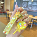 New Creative Lollipop key chain Cute Keychain Luxury Floating Cute Moving Liquid Key Ring for Women Bag Pendant Keyfob. 