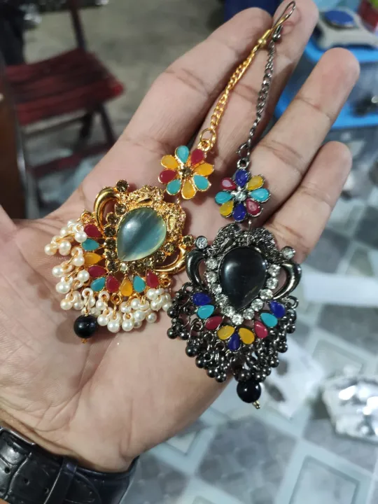 Golden%20Tikli%20Women's%20Jewelry%201%20Pcs%20-%20Image%203
