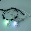 Fashion Luminous Beads Star Couple Bracelet For Women Men Charm Cat Flower Heart Key Lock Cross Matching Friend Bracelet Jewelry.