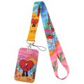 Dedicated Heart Cute Colorful Lanyards ID Badge Holder Keychain Key Holder Hang Rope Keyrings Accessories For Friends Gifts. 