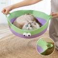 Woven Cat Bed Universal Portable Woven Rope for Rabbit Large Cats Kitten. 