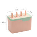 Houseeker 4 Grids Summer Fruit Ice Cream Molds Tray Reusable Ice Cream Mold with Stick Ans Lid Creative Kitchen Tool Popsicle Maker. 