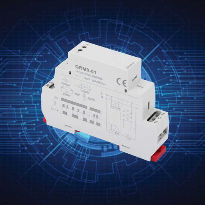GRM8-01 Memory Relay Latching Impulse Electronic 16A 230V Din Rail