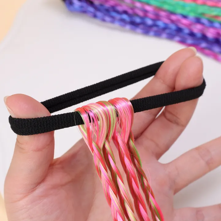 1/7Pcs%20Synthetic%20Colorful%20Braids%20Hair%20Extensions%20With%20Rubber%20Bands%20Rainbow%20Braided%20Ponytail%20Hairpieces%20Hair%20Accessories%20For%20Kids%20Girls%20-%20Image%207