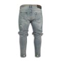 Ripped Hole Jeans for Men Hip Hop Cargo Pant Distressed Light Blue Denim Jeans Skinny Men Clothing vintage denim Autumn Trousers. 