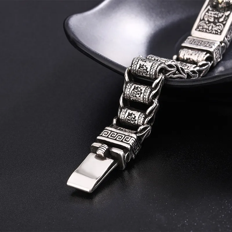 Pixiu Good Luck Bracelet Bangle - Stainless Steel Silver Amulet For Men & Women, Hypoallergenic - View #9