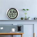 1 PCS No Punching Suction Cup Clock Gray Plastic Home Waterproof Bathroom Kitchen Clock LCD Digital Display Clock Temperature Detector. 