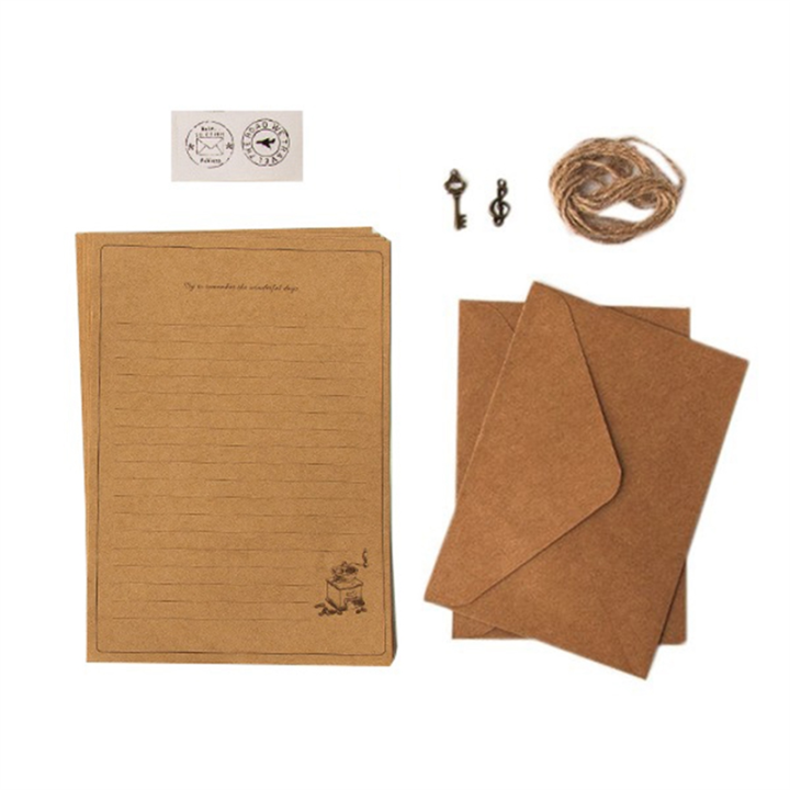 Vintage Kraft Paper Writing Paper for Letter Writing Letter Paper Stationery 4 12Piece