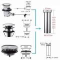 Stainless Steel Basin Bottle Trap Drain Set Hose Sink Filter Stopper Extension Siphon Pipes Washbasin Connect Bathroom Fittings. 