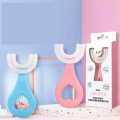 U-shaped Baby Toothbrush Children's Soft U-shaped Toothbrush Oral Shape Cleaning Toothbrush - 2-12 years old. 