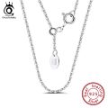 ORSA JEWELS Genuine 925 Sterling Silver Necklace Figaro O-ring Neck Chain Twisted Snake Bar Singapore Box Chain Necklace Women 1. 