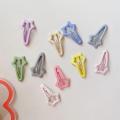 Pin child heart shape Bobby Bibel BB metal 10 pieces sweet clip with cream star hair clip cute hair clip children's accessories women. 