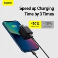 Baseus GaN5 Charger 20W Fast Charger 1C CN Adapter For Iphone 14 13 12 11 Series.