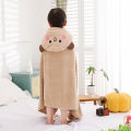 Children's bath towels, coral velvet, soft absorbents, children's hooded capes, cute cartoon baby hoodies, bathrobes and capes. 