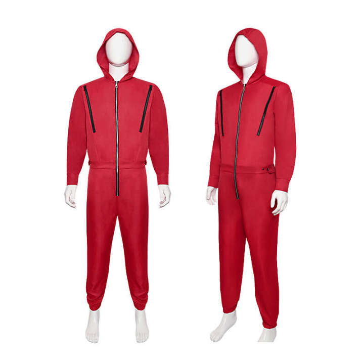 Halloween banknote house coswear, Dali work uniform, jumpsuit, movie and Korean cosplay costume