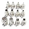 12PCS Universal Heat Nozzle 3-20mm Hot Air Heat Resisting Nozzles Tips Tool for 850 Series Hot Air Soldering Station. 