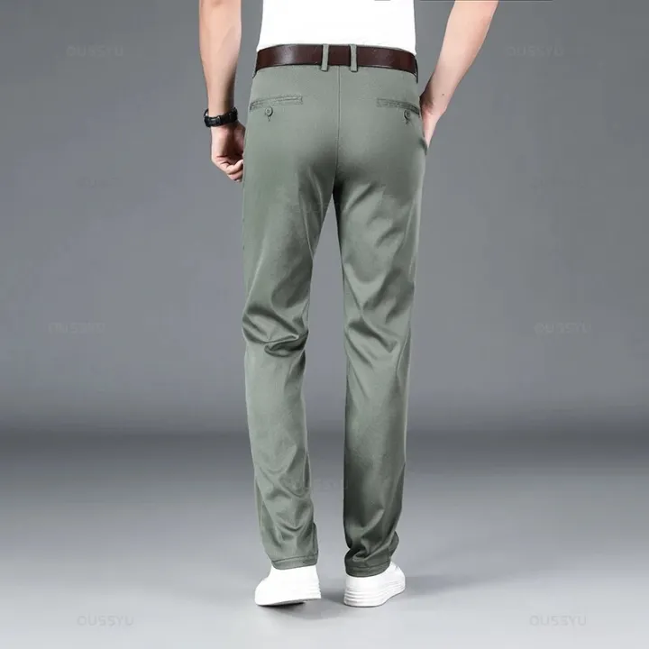 Autumn%20Lyocell%20Men's%20Pants%20Business%20Trousers%20Male%20Fashion%20Sky%20Blue%20Khaki%20Straight%20Casual%20Pants%20Man%20Clothing%20Plus%20Size%2030-40%20-%20Image%203