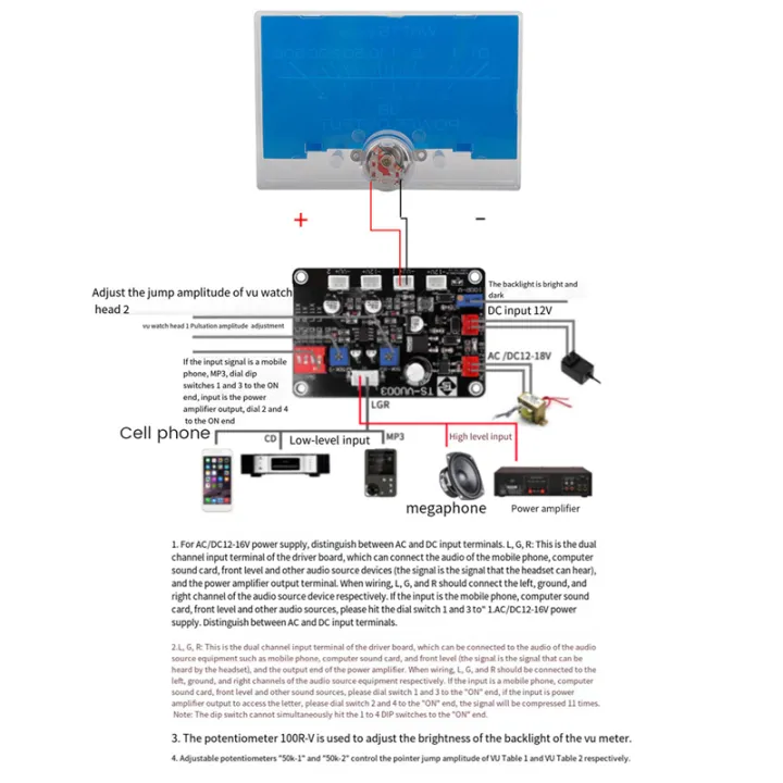 1%20PCS%2012-16V%20VU%20Meter%20Analog%20Panel%20Audios%20Level%20Meter%20Plastic%20Blue%20Backlights%20No%20Need%20Driver%20for%20Power%20Amplifier%20Digital%20Power%20Meter%20-%20Image%203