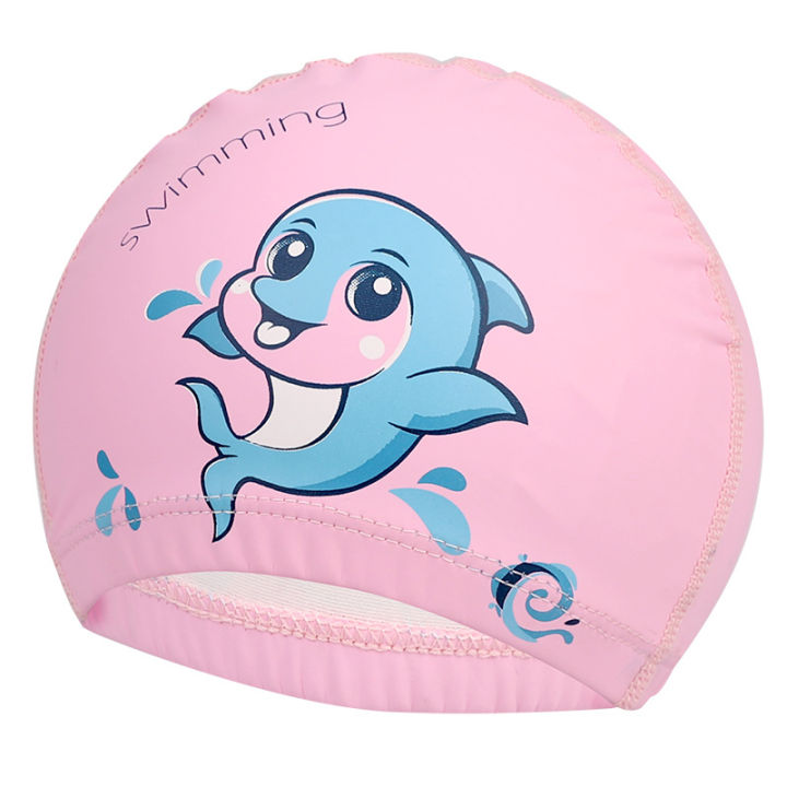 Four-sided%20high-grade%20children's%20PU%20coating%20cartoon%20swimming%20cap%20children's%20swimming%20cap%20waterproof%20ear%20protector%20PU%20cap%20dolphin%20pattern%20batch%20-%20Image%202